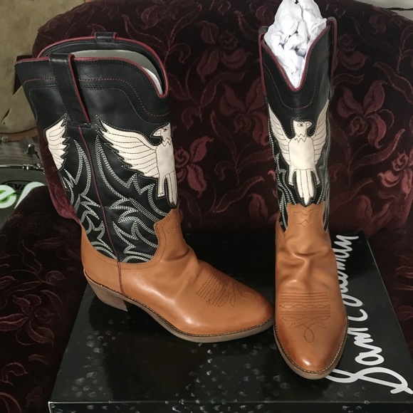 Sam Edelman Sheldon Cowboy Boots New 
